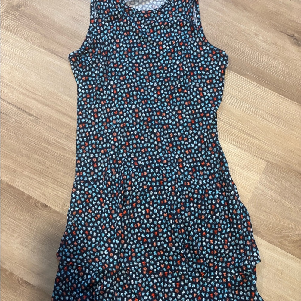 Michael Kors Black and Blue Sheath Mini Dress